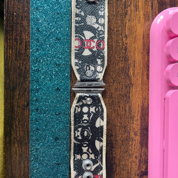 Authentic Chanel Spark*l Apple Watch Band - Picture 3 of 6